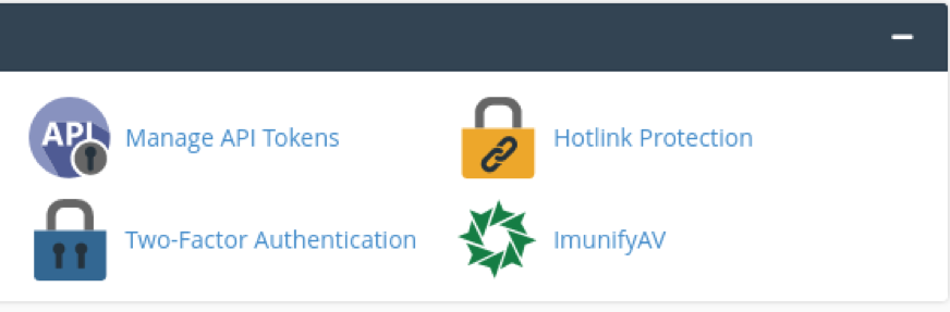 The menu in cPanel featuring ImunifyAV 
