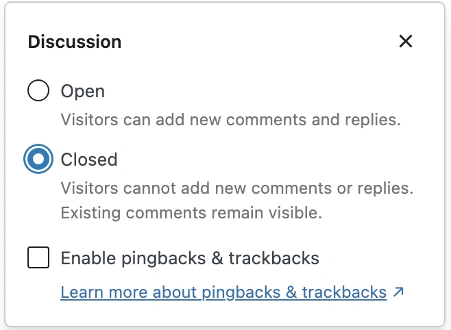 Set up comments under articles on your WordPress blog.