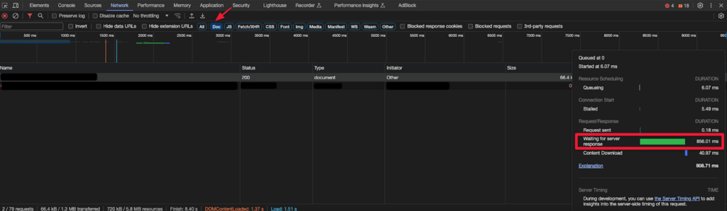 Checking server response speed in “Developer Tools” | HostPro Blog