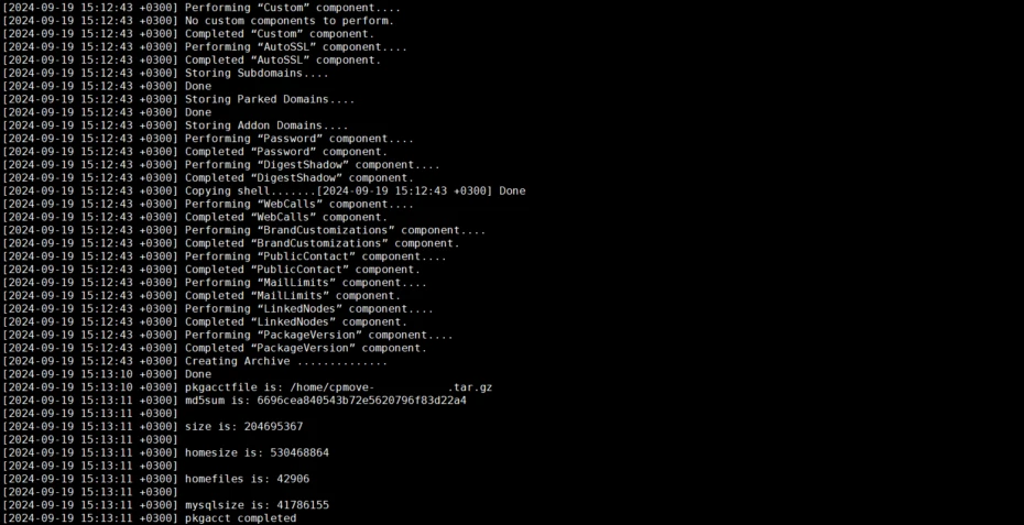 Backing up site data