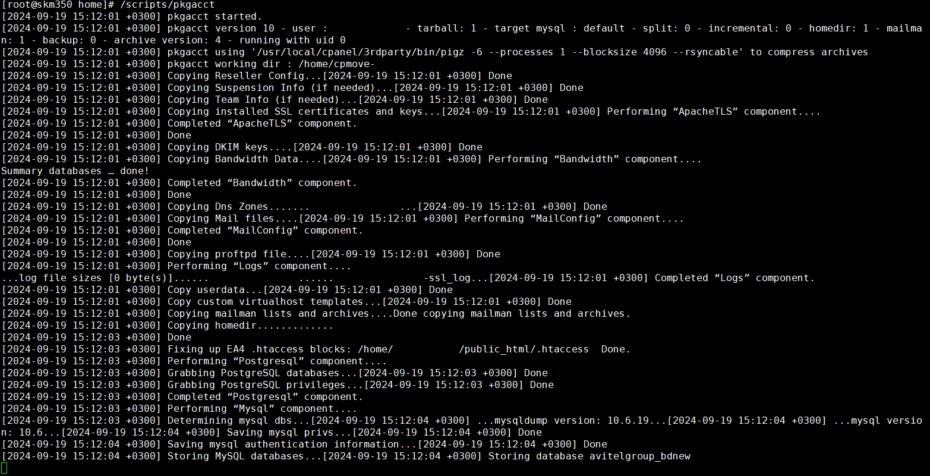 Backing up site data