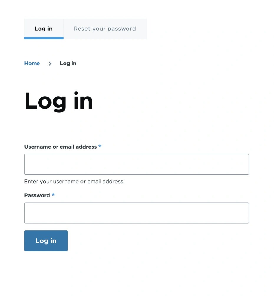 Drupal CMS login page